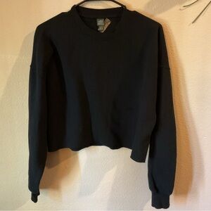 Wild Fable Black Crop Sweatshirt